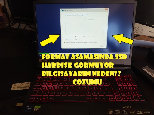 ACER NİTRO 5 SİSTEM KURULMUYOR, ACER NİTRO FORMAT ATILMIYOR, DİSK YOK HATASI, ACER NİTRO 5 NO DİSK,